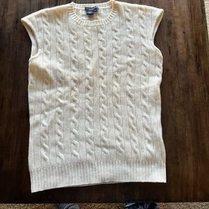 Cream colored cashmere vest